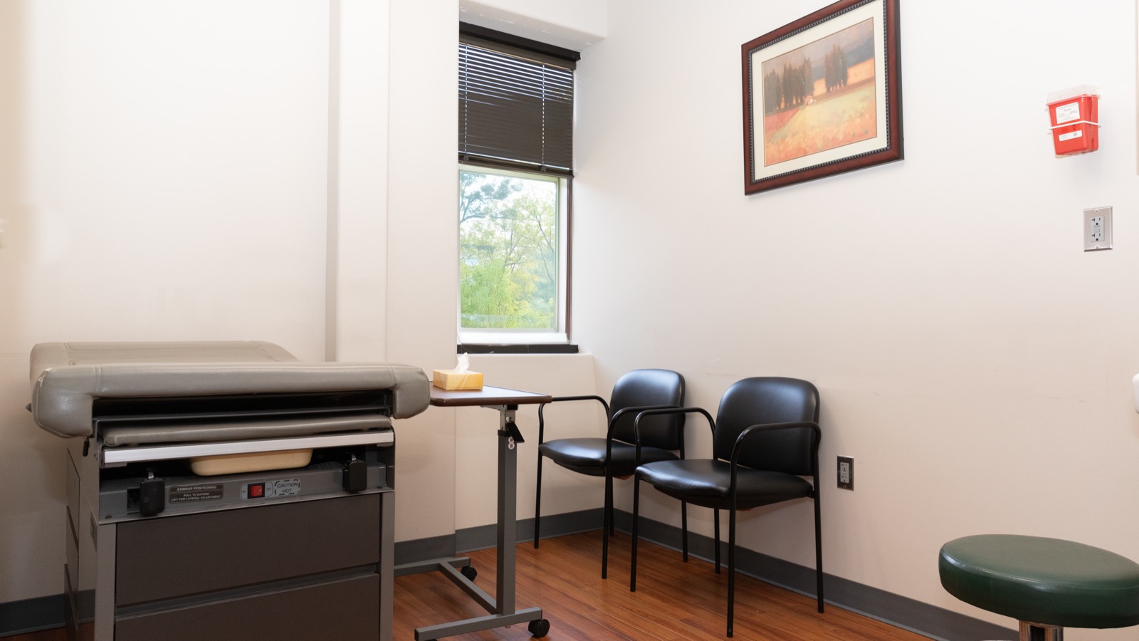 A bright, comfortable exam room at Ally Endocrinology